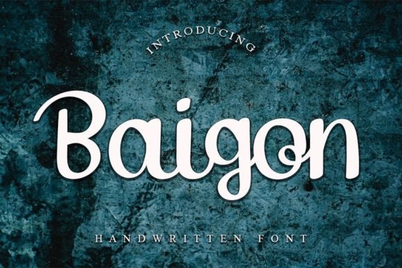 Baigon: A Handwritten Font That Elevates Editorial Design