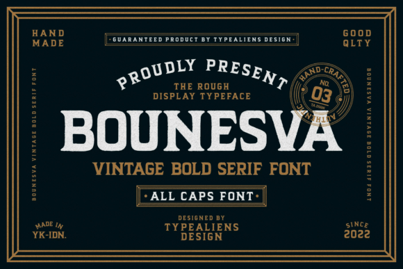 Bounesva: The Bold Serif Font for Impactful Digital Design