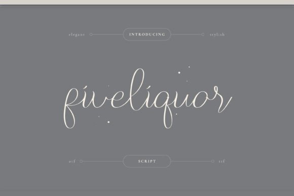 Five Liquor: A Timeless Script Font for Editorial Design