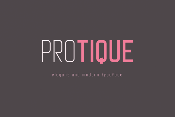 Protique: A Modern Sans Serif for Creative Branding